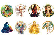 Greek Gods clipart set, an Illustration by Craft Nest (Thumbnail 3 of 5)