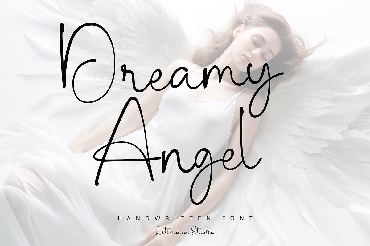 Dreamy Angel, a Handwritten Font by Letterara (Photo 1 of 11)