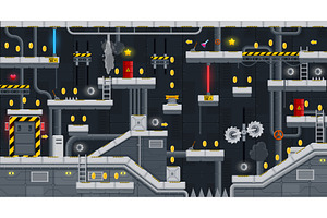 Arcade factory game level, a Technology Illustration by Vector Tradition
