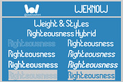Righteousness font, a Sans Serif Font by weknow (Thumbnail 10 of 11)