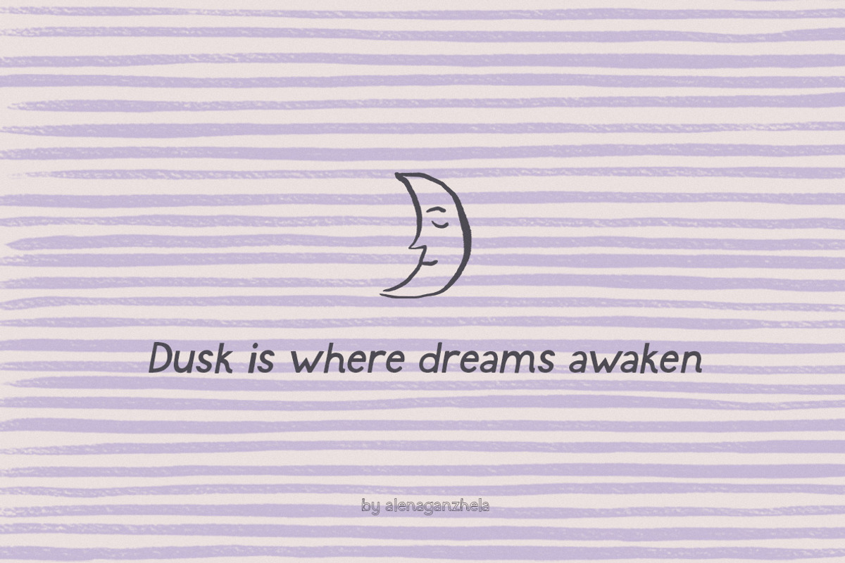 Lily Dusk whimsical display typeface, a Handwritten Font by alenaganzhela (Photo 10 of 11)