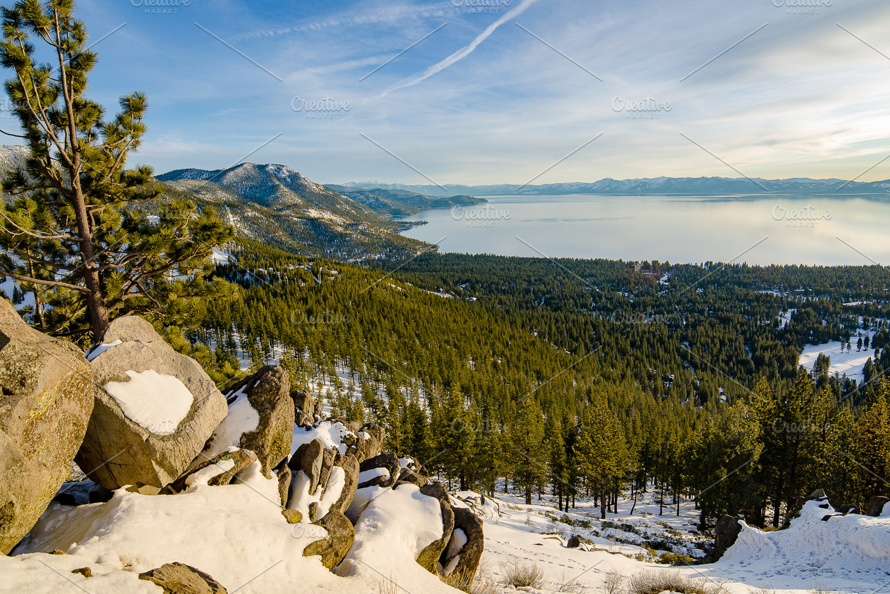 Lake tahoe california featuring beach, california, and light, a Nature Photo by Always Wanderlust