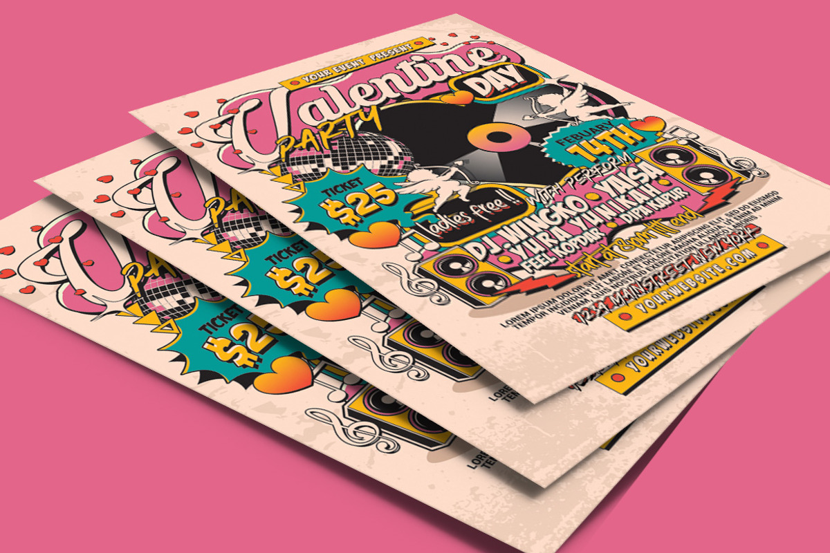 Valentines Day Party Flyer, a Flyer Template by Muhamad Iqbal hidayat (Photo 4 of 4)