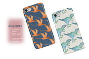 Dinosaurs seamless + clipart set, a Pattern Graphic by PatternsBlooming (Thumbnail 4 of 8)