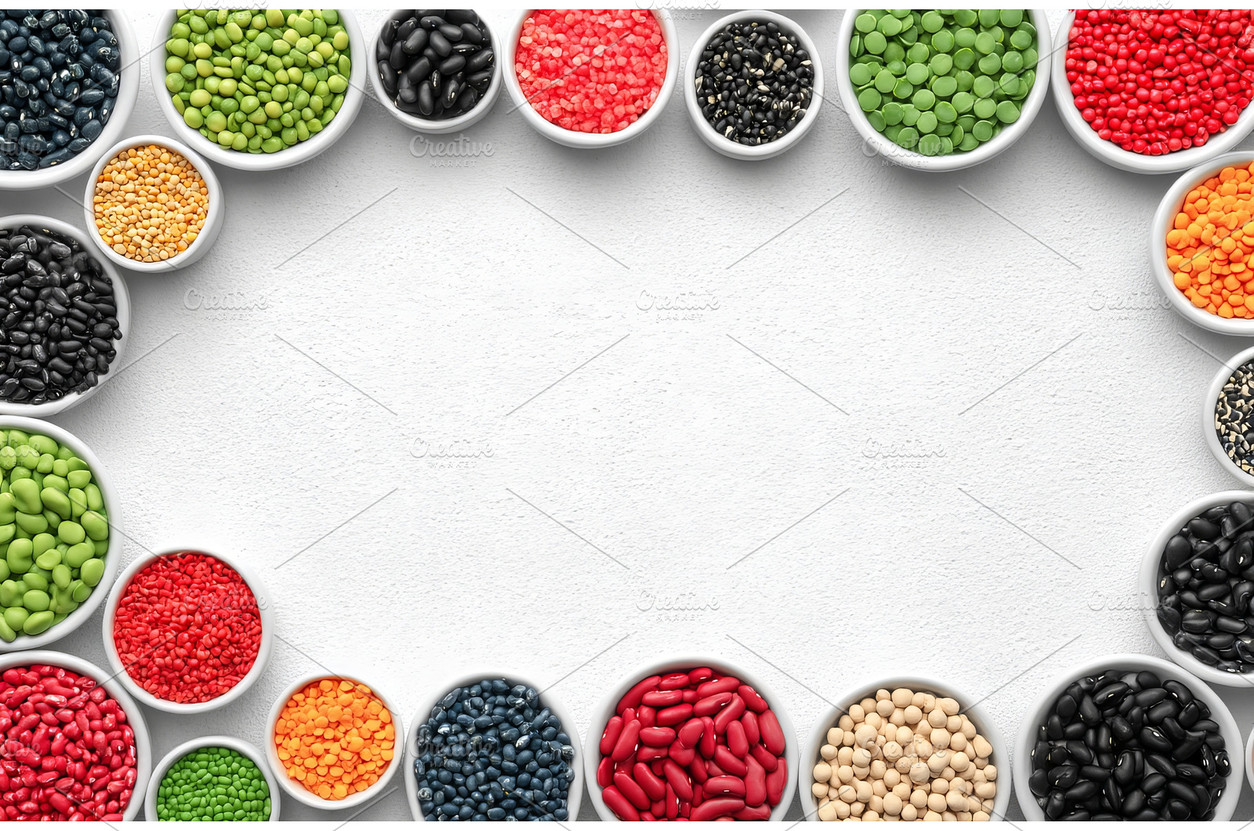 Red beans, lentils, chickpeas, and, a Food & Drink Photo by ZinetroN