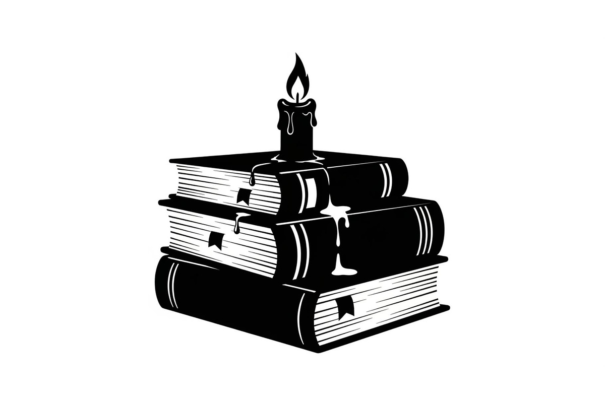 Vintage Book Stack Candle Bundle, an Illustration by jahid234 (Photo 16 of 31)