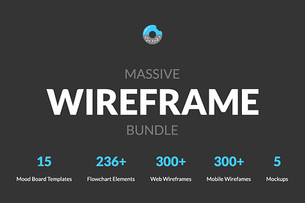 Massive Wireframe Bundle, a Wireframe Template by Web Donut
