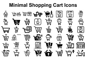 Minimal Shopping Cart Icons, an Icon by hafijul