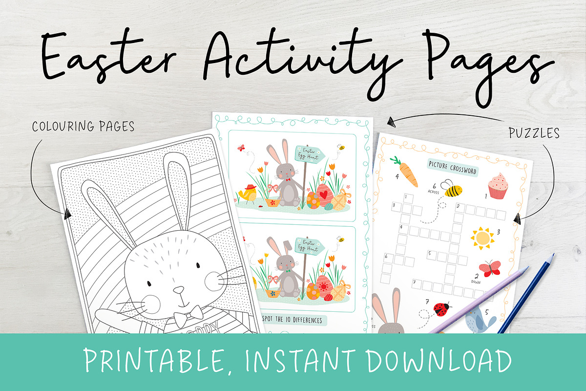 Easter Activity Pages, an Illustration by Doodle Dibs (Photo 1 of 3)