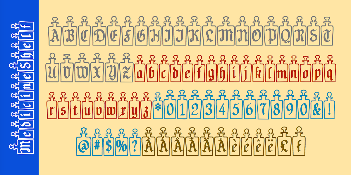 MedicineShelf, a Symbol Font by Ingrimayne Type (Photo 2 of 4)