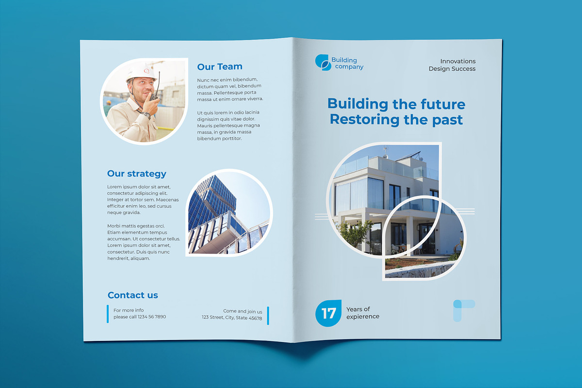 Building Company Brochure Bifold, a Brochure Template by TemplatesNow!