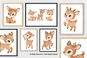15 Bundle Watercolor Baby Deer Stag, an Animal Illustration by Morspective (Thumbnail 4 of 8)