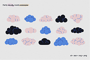 Clouds and weather vector set, an Object Illustration by My.Ordinarty (Thumbnail 8 of 9)