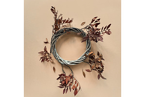 Minimalistic autumn wreath with, a Photo by tilialucida
