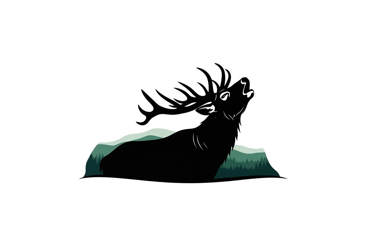 Majestic Deer & Stag Silhouette Bund, an Illustration by jahid234 (Photo 4 of 41)