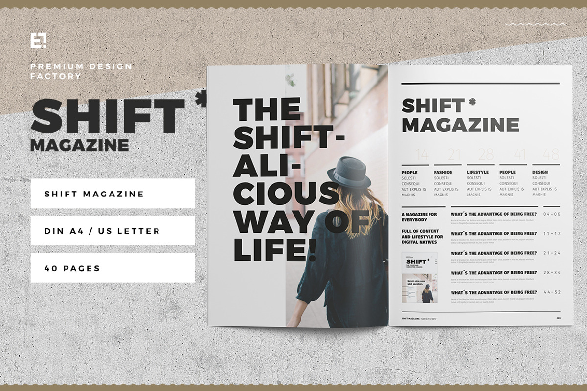 Shift Magazine, a Magazine Template by Egotype (Photo 2 of 26)