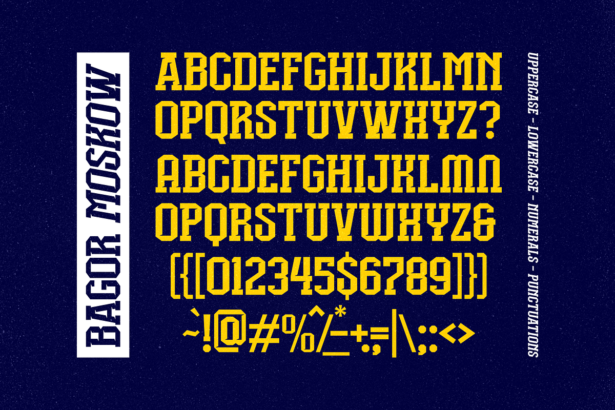 Bagor Moskow | Sport Font, a Serif Font by Twicolabs Fontdation (Photo 5 of 5)