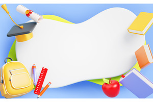 Back to school paper cut wave poster, an Education Illustration by Marozhkastudio