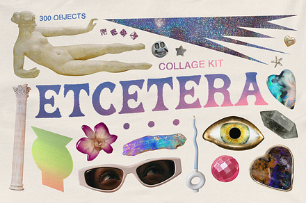 Etcetera Collage Kit Odd PNG Scraps, an Object Graphic by Maria Mystika Studio