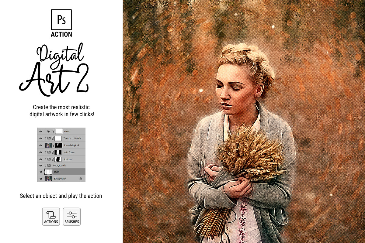 Digital Art 2 - Painting Action, an Action Add-On by Willa (Photo 1 of 12)