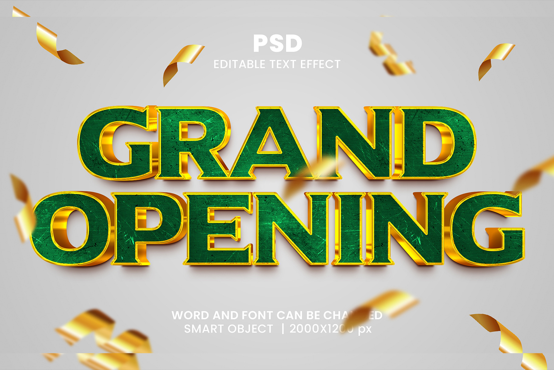 Grand Opening luxury 3d Text Effect, a Layer Style Add-On by bdrobin