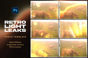Retro Light Leaks Photoshop Template, a Layer Style Add-On by Andrew Skoch Design (Thumbnail 5 of 6)