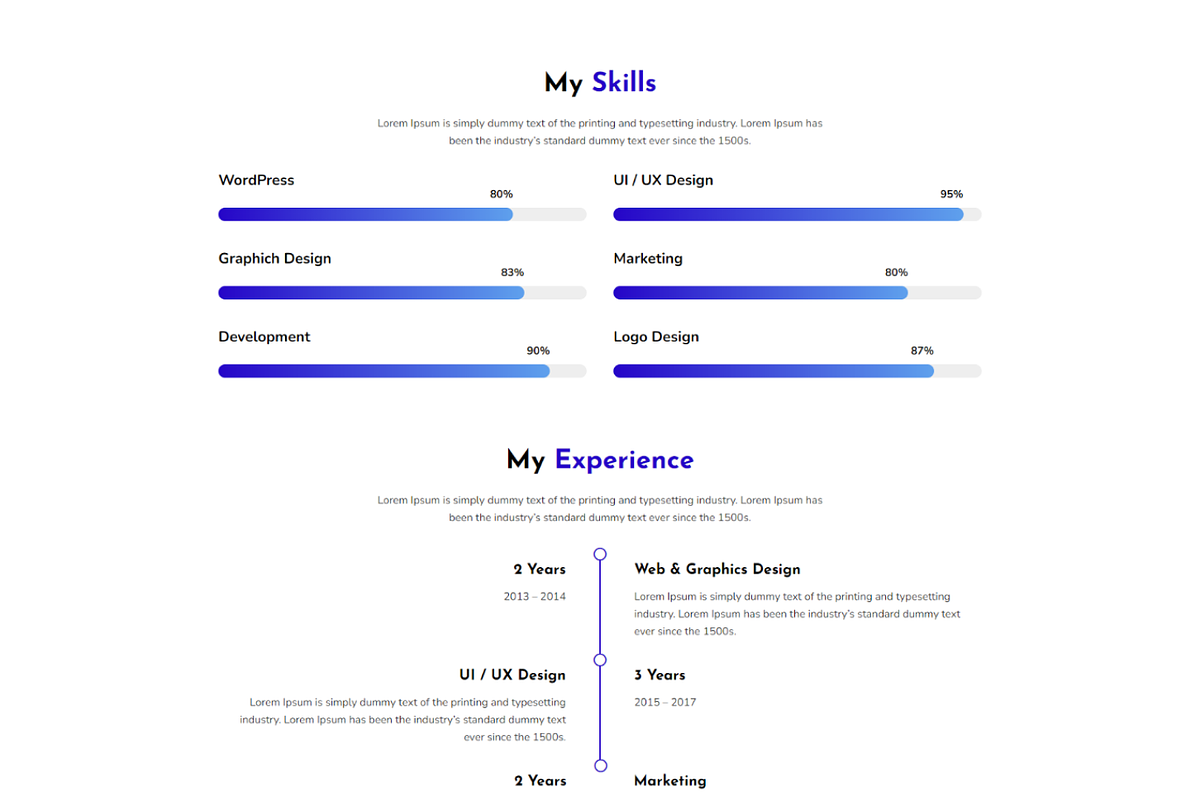 Angela - Portfolio Elementor Kit preview 3
