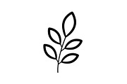 Botanical Leaf Silhouette Bundle, an Illustration by Creativeshirt (Thumbnail 7 of 51)