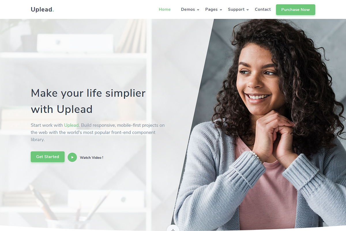 Uplead - Bootstrap Landing Template, a Bootstrap Template by shreethemes (Photo 2 of 8)