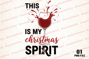 Christmas Wine Glasses PNG, an Illustration by DreamCafeArt