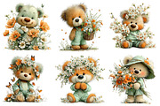Whimsical Spring Teddy Bear Clipart, an Illustration by Dream Creation (Thumbnail 2 of 5)