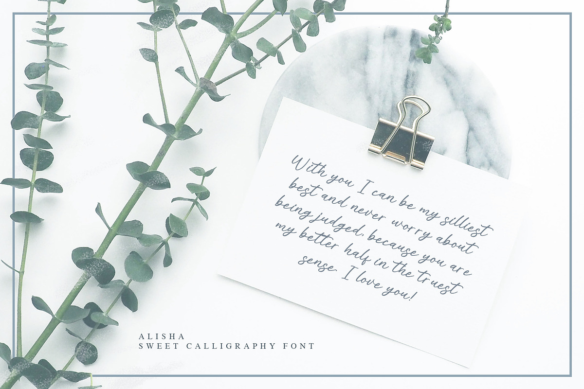 alisha | Sweet Calligraphy Font preview 5