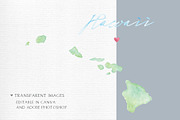 Watercolor Map of Hawaii, a Graphic by Beloved Paper (Thumbnail 4 of 6)
