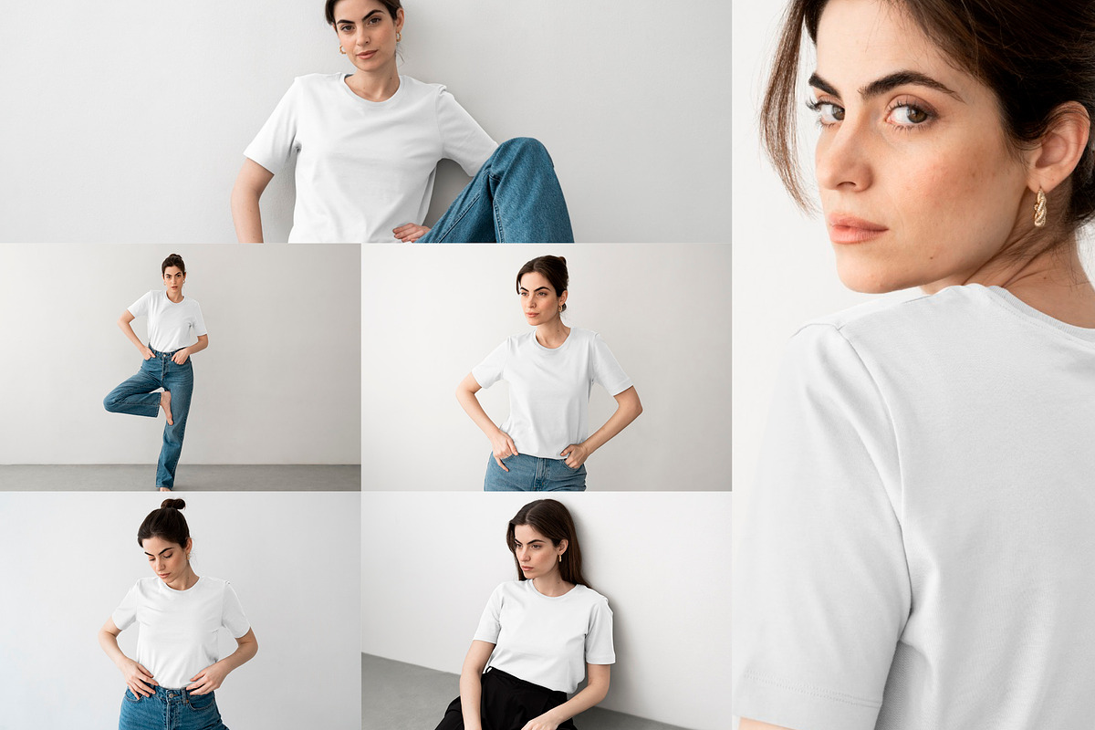 Woman T-Shirt Mockup Bundle, a Shirt Mockup by Moixo studio (Photo 10 of 10)