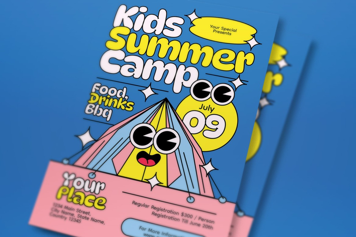 Kids Summer Camp Flyer, a Flyer Template by graphicook (Photo 2 of 3)