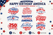 Happy Birthday America SVG Bundle, a Wallpaper Graphic by ashek (Thumbnail 2 of 5)
