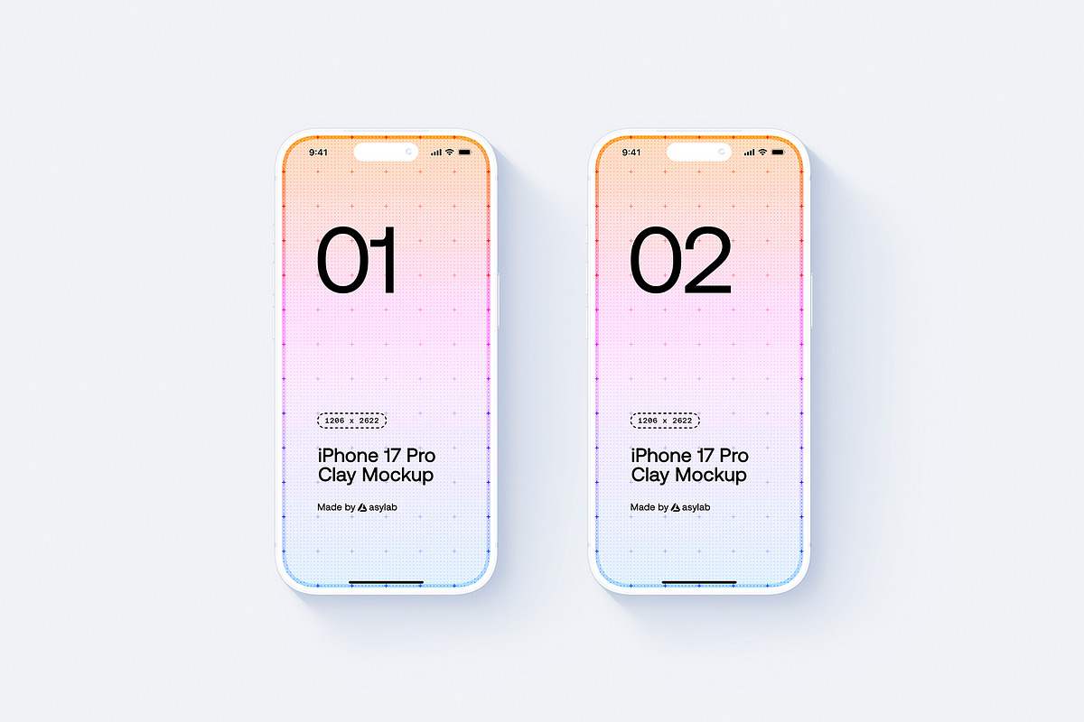 iPhone 17 Pro Clay - 24 Mockups, an iPhone Mockup by Asylab (Photo 14 of 61)