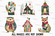 Whimsical Winter Clipart Bundle, an Illustration by Craft Nest (Thumbnail 3 of 6)