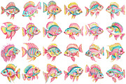 Preppy Glitter Fish PNG Clipart, a Seasonal Illustration by designcity5 (Thumbnail 2 of 5)