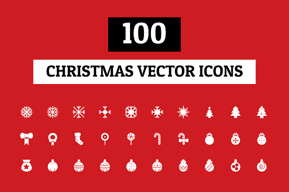 100 Christmas Vector Icons