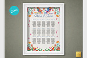 Mexican Seating Chart | CANVA, a Stationery Template by Creative Market (Thumbnail 1 of 5)