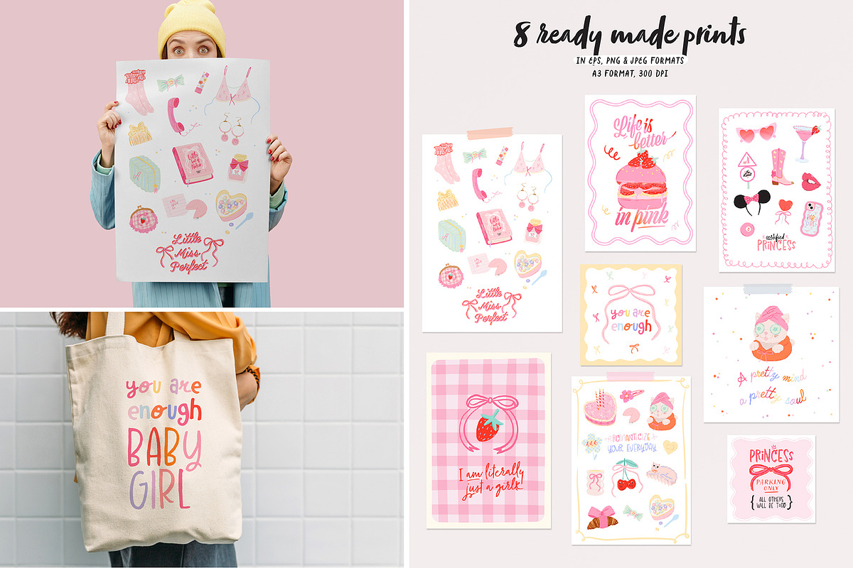 Cute Girly Clipart Bundle, an Object Graphic by Ruslana Lubenets (Photo 38 of 51)