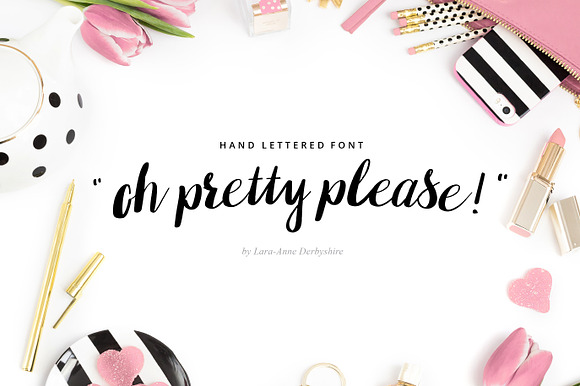Oh pretty please: Hand lettered font preview 6
