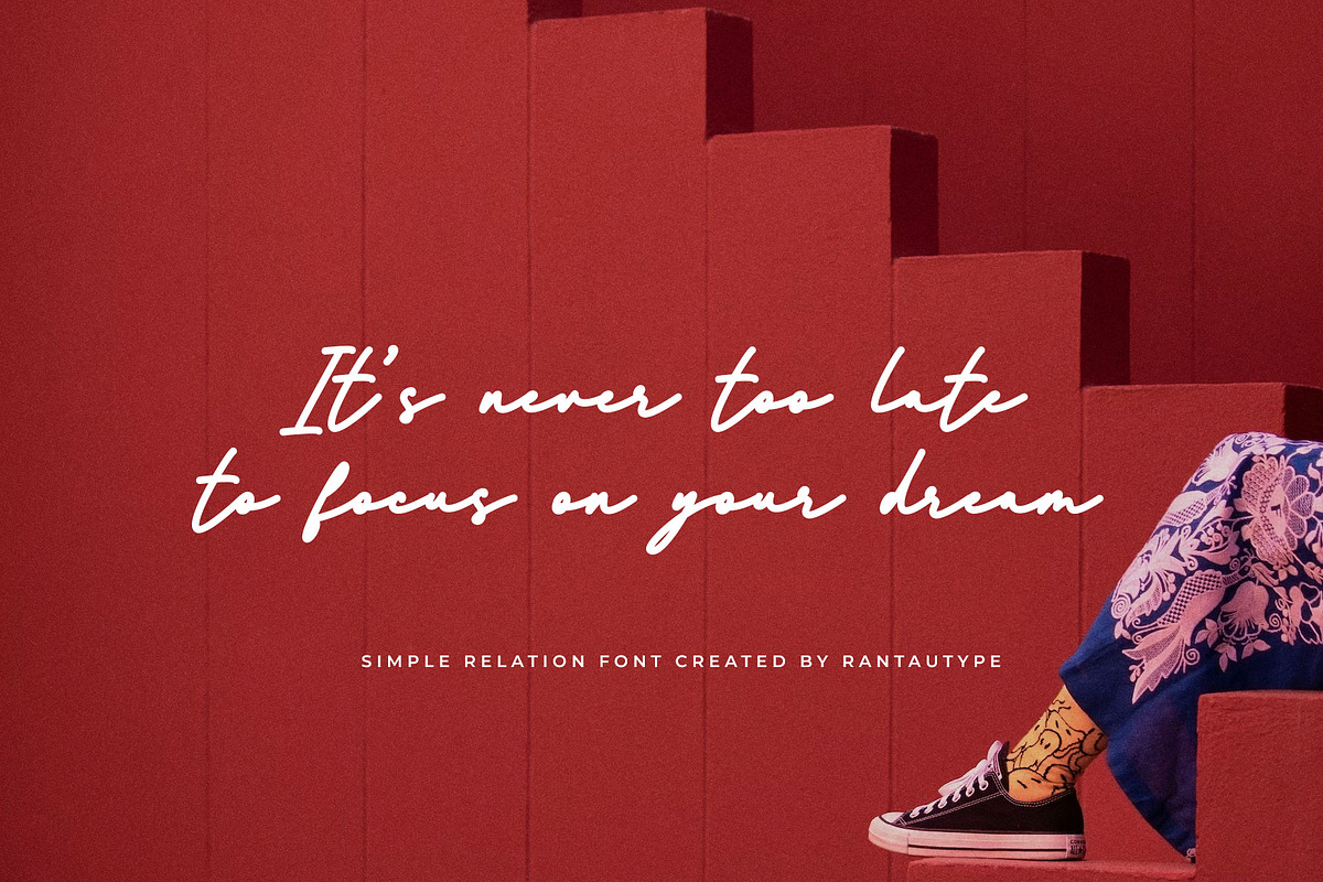 Simple Relation Modern Business Font, a Handwritten Font by RantautypeStudio (Photo 2 of 13)