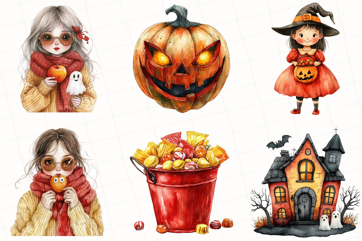 Halloween Sublimation Clipart, an Illustration by OK Design (Photo 4 of 5)