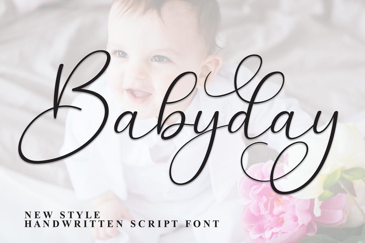 Babyday | Script Font, a Handwritten Font by Scratchones (Photo 1 of 9)