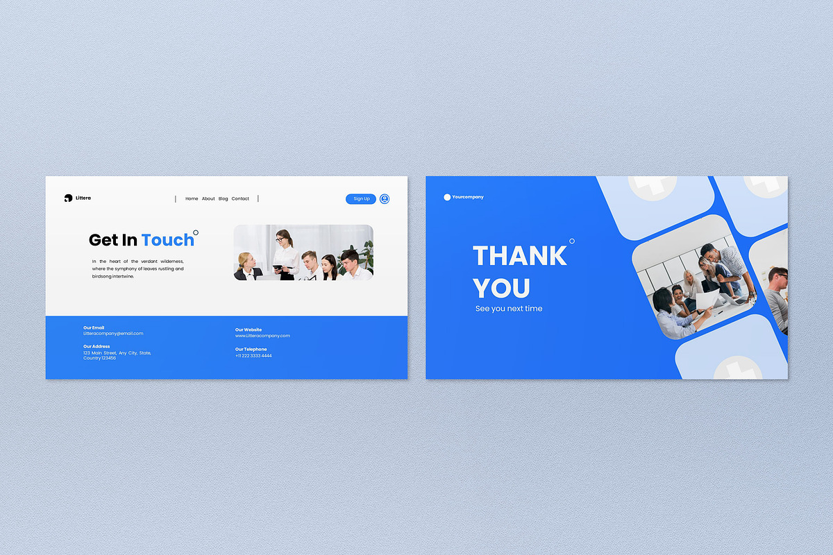 Blue Business Agency PPT, a Presentation Template by graphicook (Photo 4 of 4)