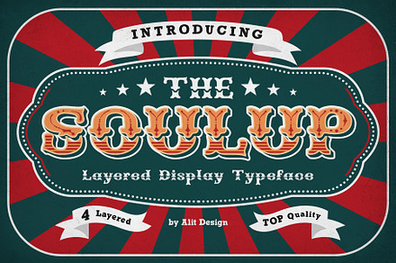 Soulup Typeface, a Script Font by alit design