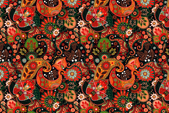 Floral Pattern. Jeans Texture