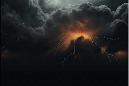 Storm cloud bolt mockup. Generate Ai, a Nature Photo by Ylivdesign